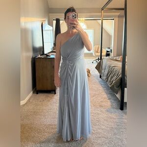 Azazie Brooke Bridesmaid Dress in Dusty Blue